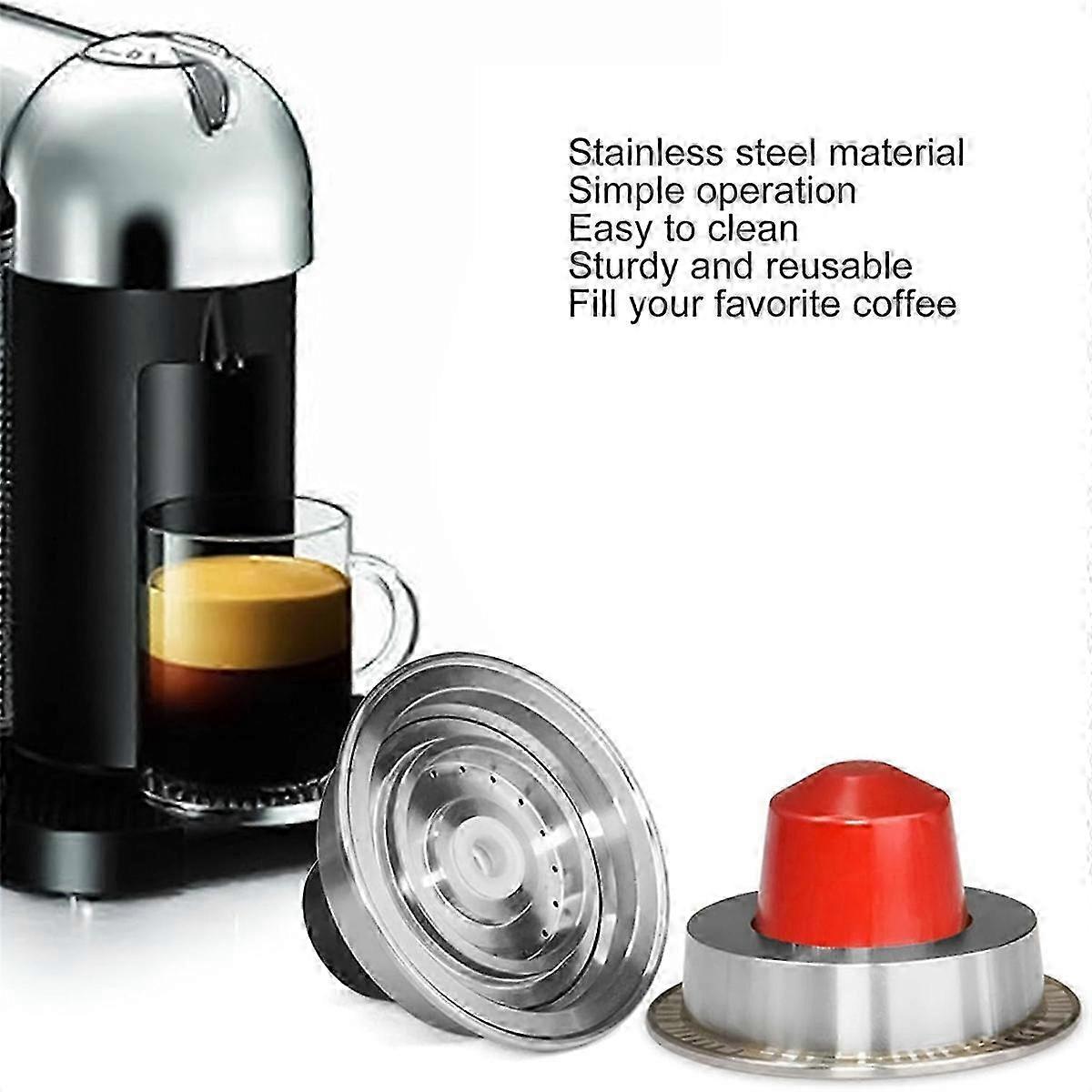 Coffee Capsule Adapter, 304 Stainless Steel Pod Converter for Large and Small Capsule Machines, Compact and Portable