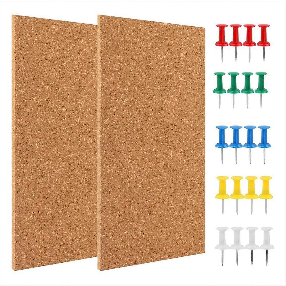 Cork Board Bulletin Board, Small Rectangular Pin Board for Wall