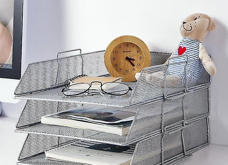 Mesh Letter Book Magazine Holder Paper Document Metal Iron Storage Rac