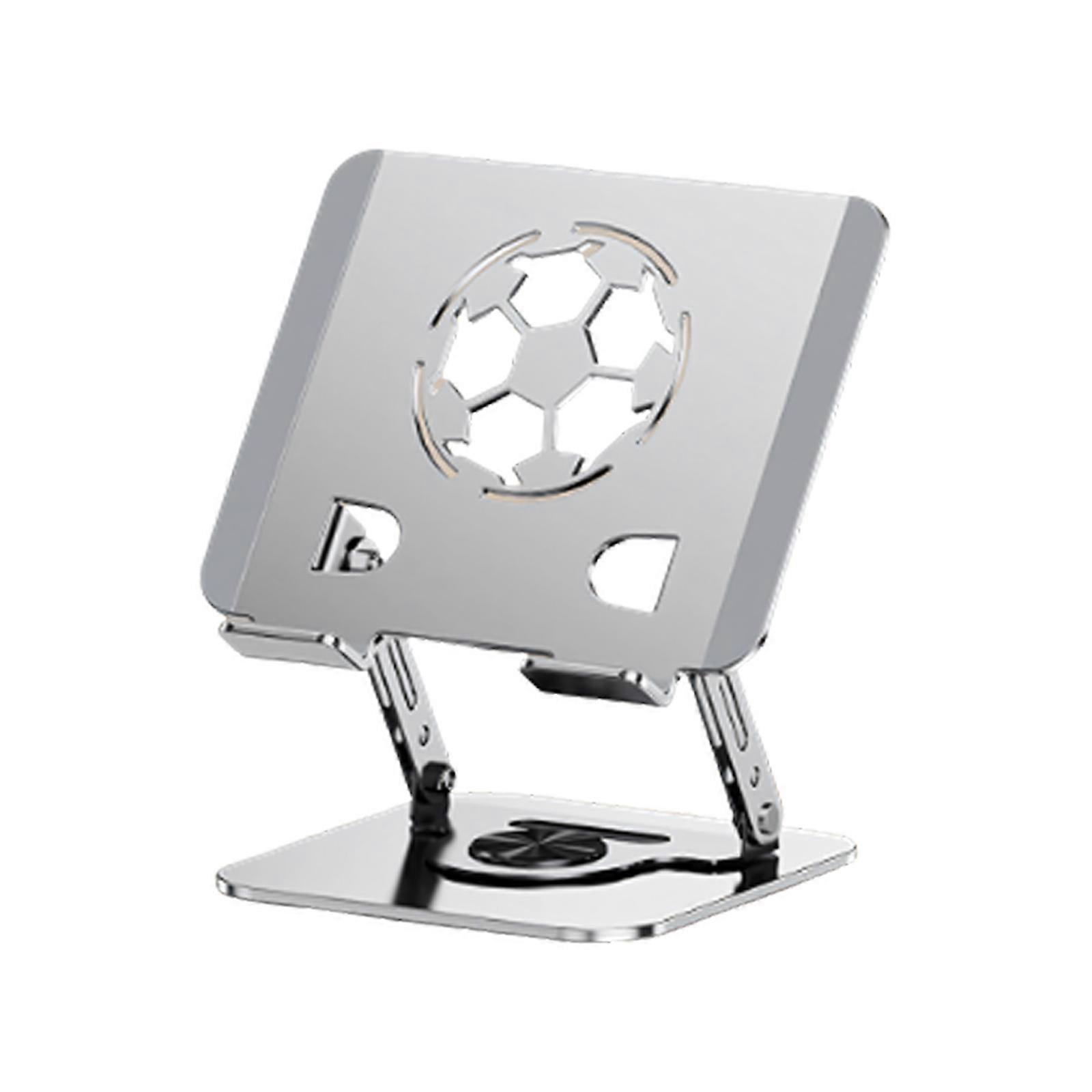 Tablet Stand Bracket Desk Adjustable Tablet Bracket Foldable 360 Degree Rotatable Desktop Tablet Bracket for Phone  Silver