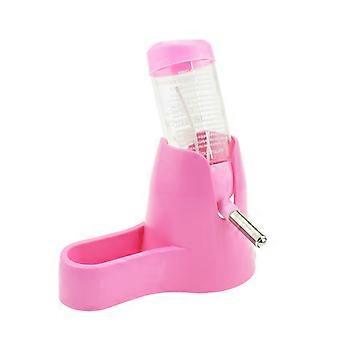 Waterdispenserfles van 80 ml met houder en huisje voor kleine huisdieren, geschikt voor hamsters en andere huisdieren.