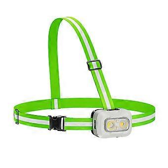 Multiple Position Sports Light with USB Rechargeable and Waterproof Design ABS Texture Suitable for Nighttimes Exercise  White