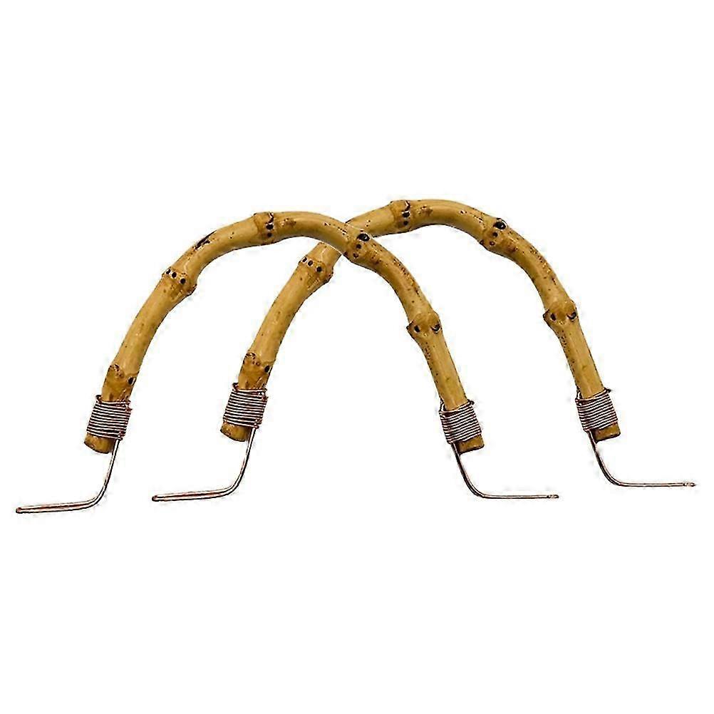 Beige Bamboo Teapot Handle Replacement for Kitchen Use with 2Pcs Set