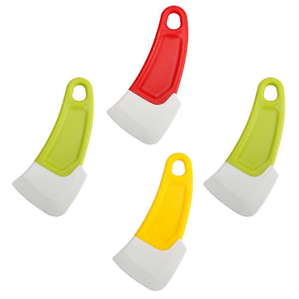 4Pcs Multifunctional Kitchen Scraper Pot Plate Scraper Jam Scraper Mixed color