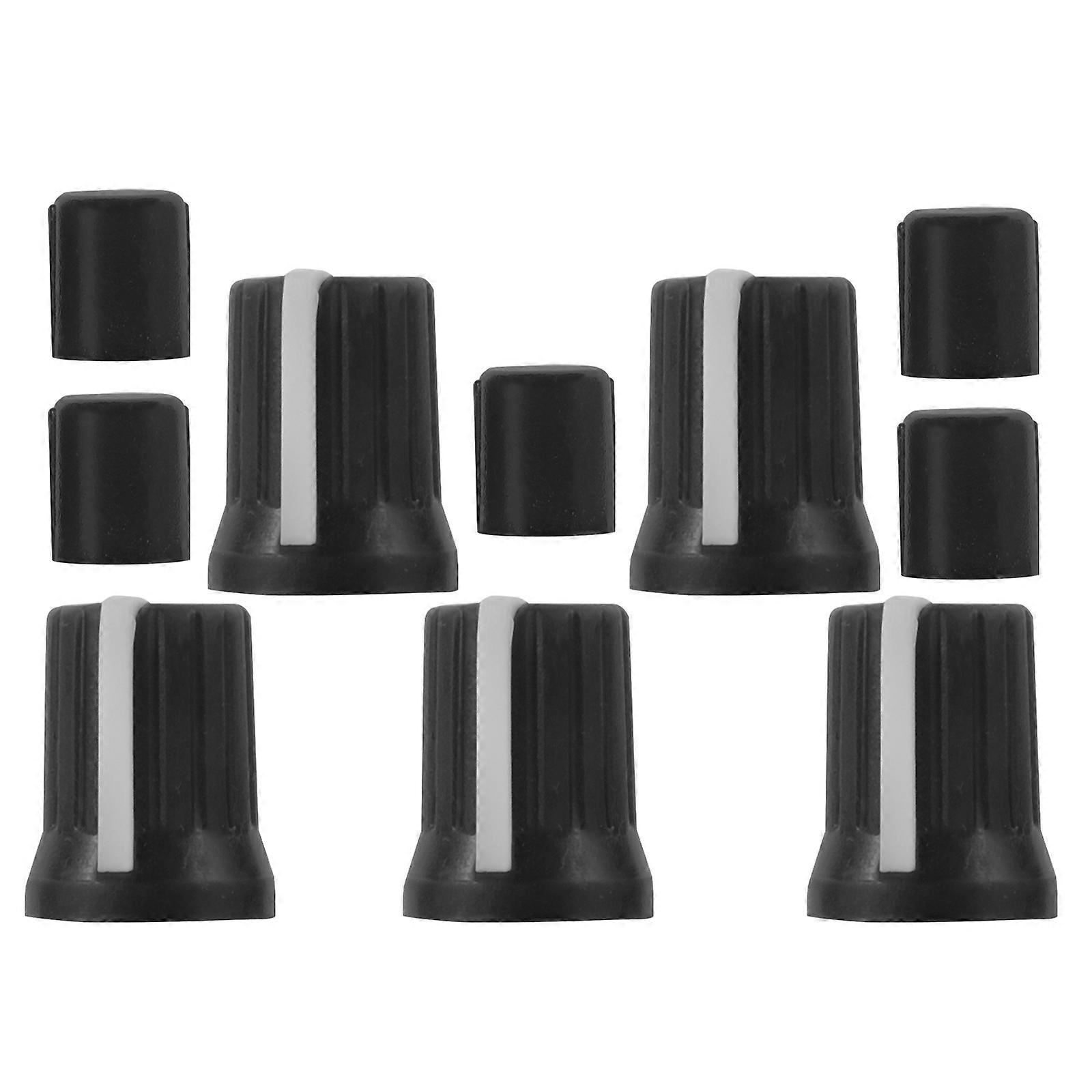 Potentiometer Control Knobs Replacement for Instrument 20Pcs Black Plastic