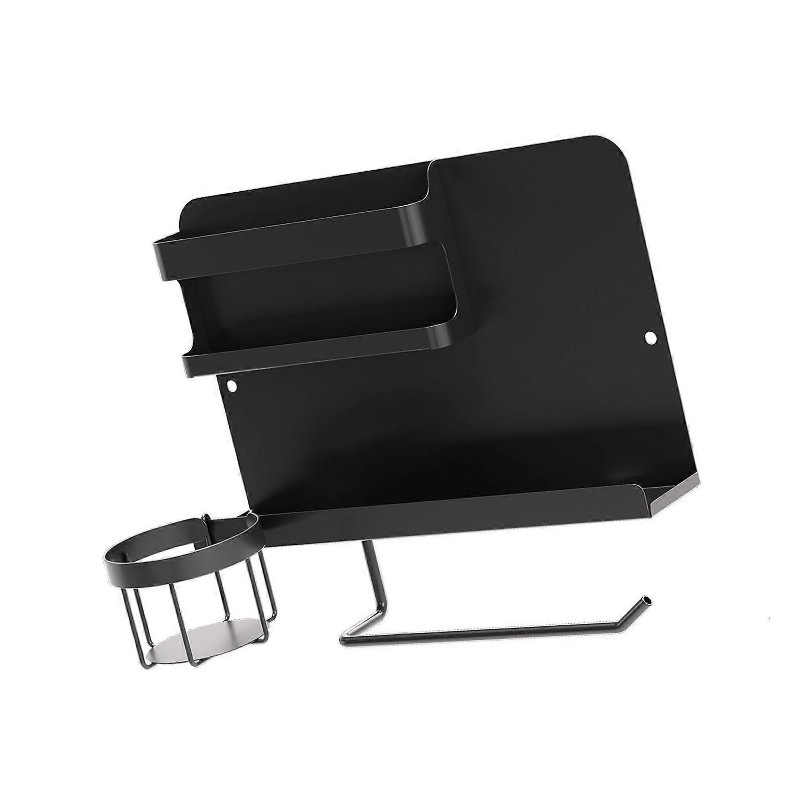 Useful Bed Storage System With Assigned Zones For Drinks Devices And Personal Belongings  Black