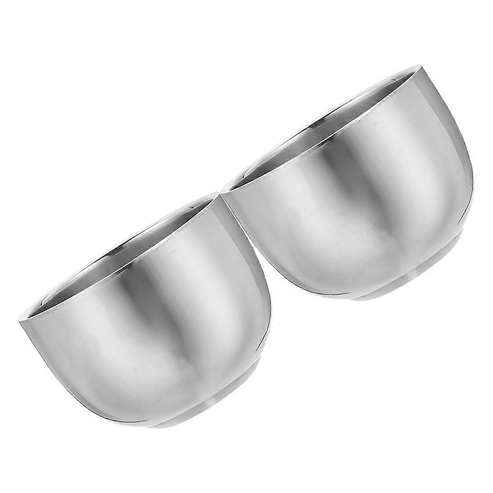 Metal Shaving Soap Mug for Men with Double Layer Function 2Pcs