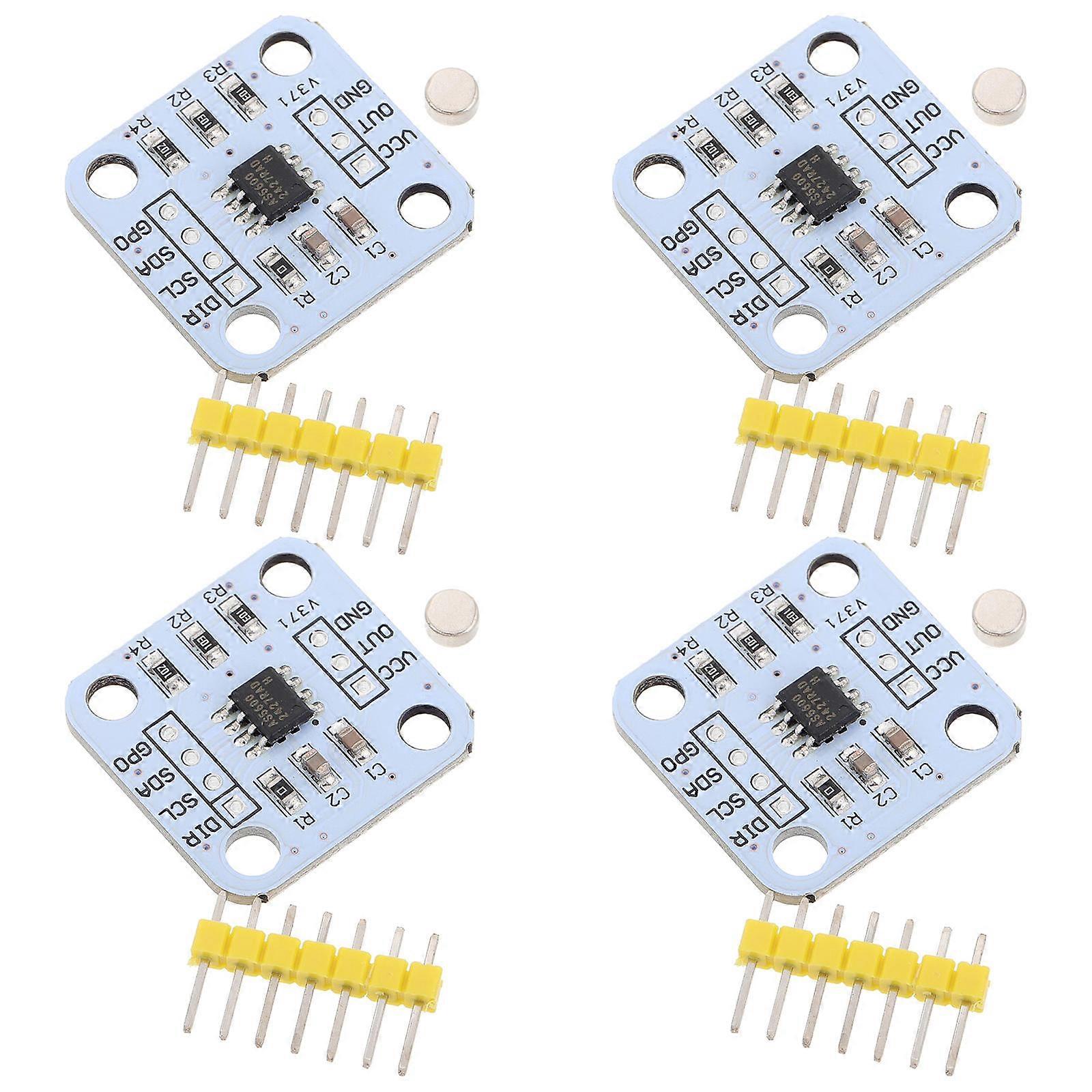 Magnetic Encoder Sensor Module for Precise Angle Data Measurement 4Pcs Silver