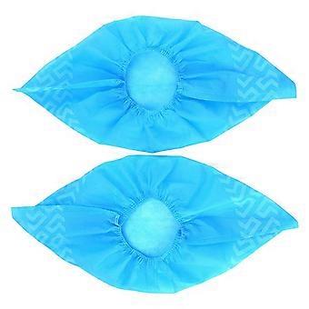 Blauwe antislip schoenovertrekken van non-woven materiaal voor thuisgebruik, 100 stuks