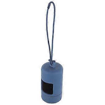 Waste Bags Dispenser Dog Poop Bag Holder for Outdoor Use with Dark Blue Design