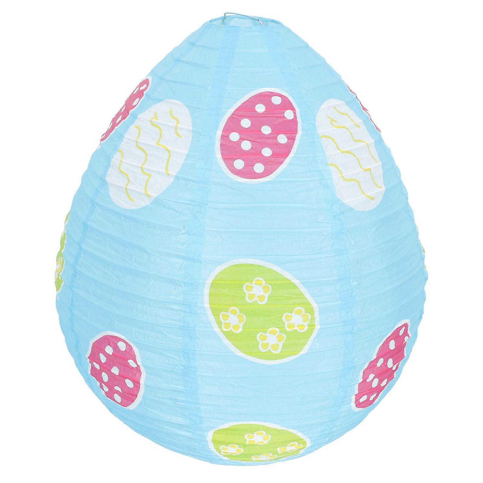 Blue Paper Lantern Easter Egg Lantern for Decoration Use