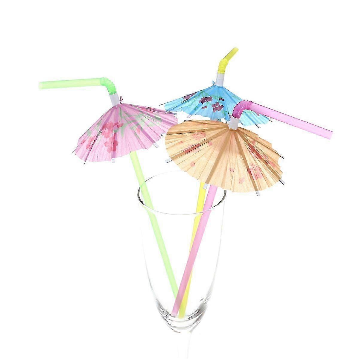Fluorescent Umbrella for Drinking 50Pcs Assorted Use