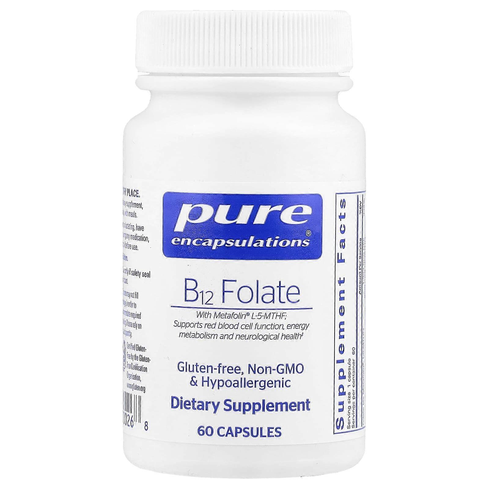 Pure Encapsulations, B12 Folate, 60 Capsules