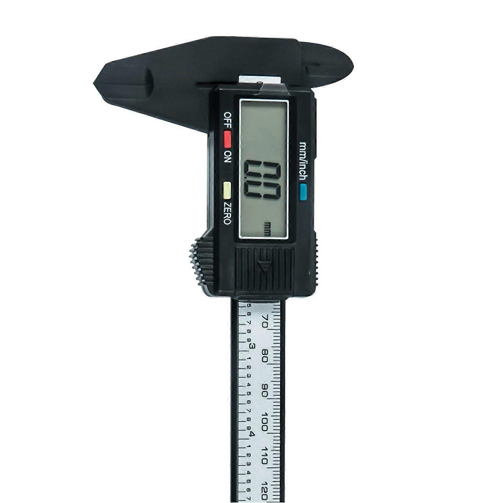 Plastic Electronic Caliper LCD Screen Digital Caliper for Inner and Outer Diameter Measurement Black Shell
