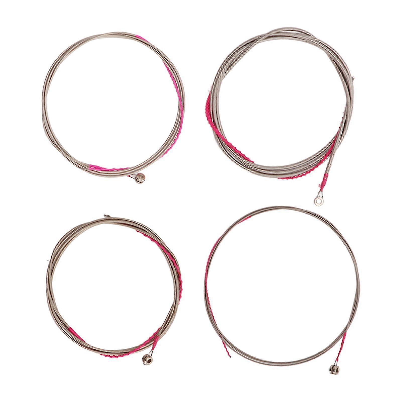 4pcs Bass Strings 4 String Metal Replaceable Decorative Practical Guitar Strings Replacement for Instrument Accessories