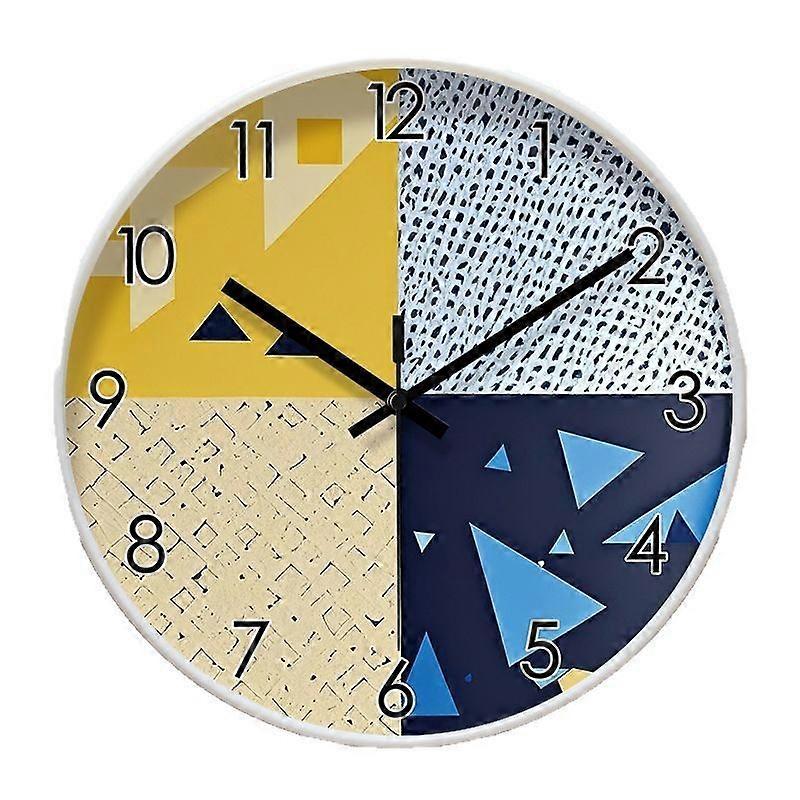 Modern Geometric Wall Clock | 30cm Silent Quartz Clock with Creative Multi-Color