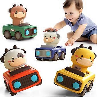 Press to Go Car Toys, suitable for toddlers aged 1 - 3 years, animal racing cars, baby toy car sets, baby push cars suitable for 6 - 9 - 12 - 18 month