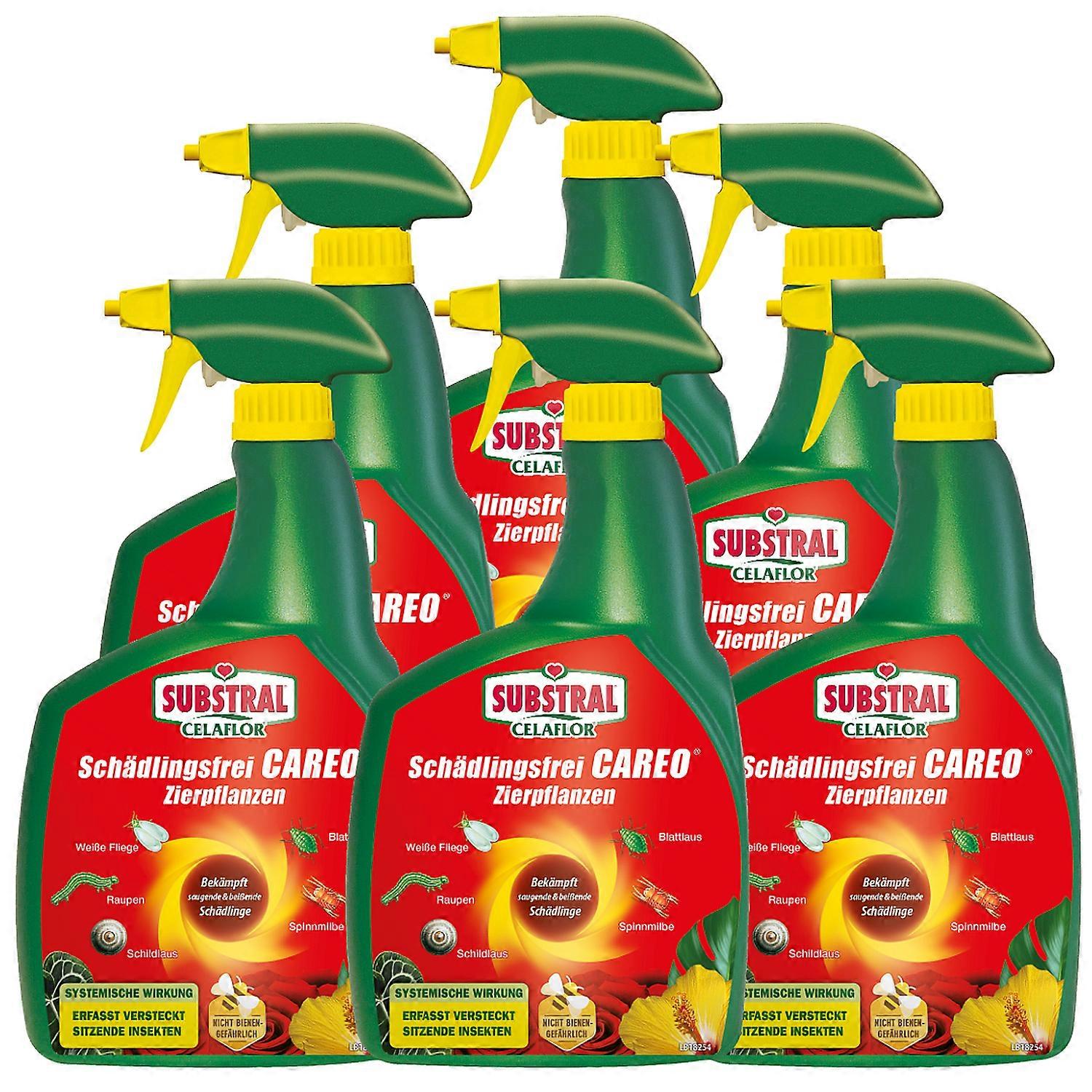 6 x SUBSTRAL® Celaflor® Pest-Free Careo® Ornamental Plant Spray, 800 ml spray bottle