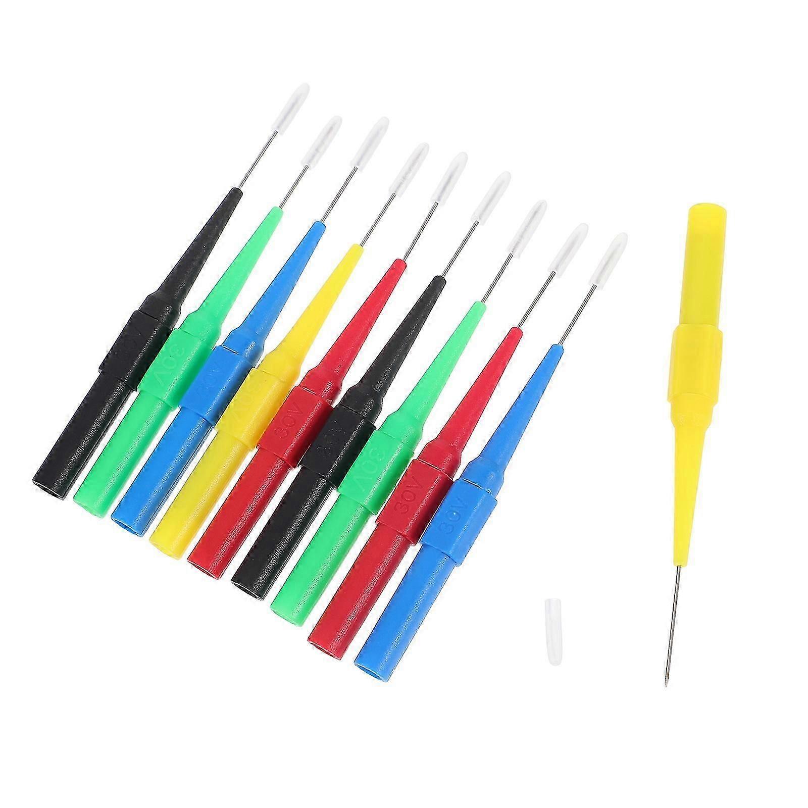 Wire Pen Cable Test Probes Set Electrical Testing Yellow Multimeter 10Pcs