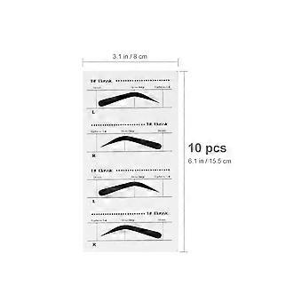 Eyebrow Template Shaping Tools Frcolor Adhesive Eyebrow Stencils for Makeup 10Pcs