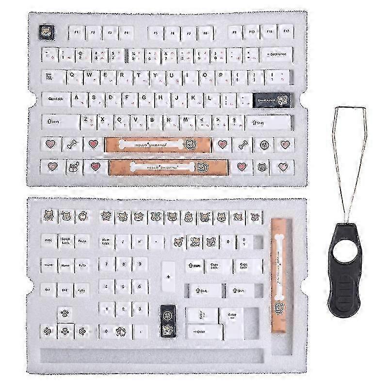 PBT 116Keys XDA Profile Five-Sided Sublimation Process Corgi Theme Keycap