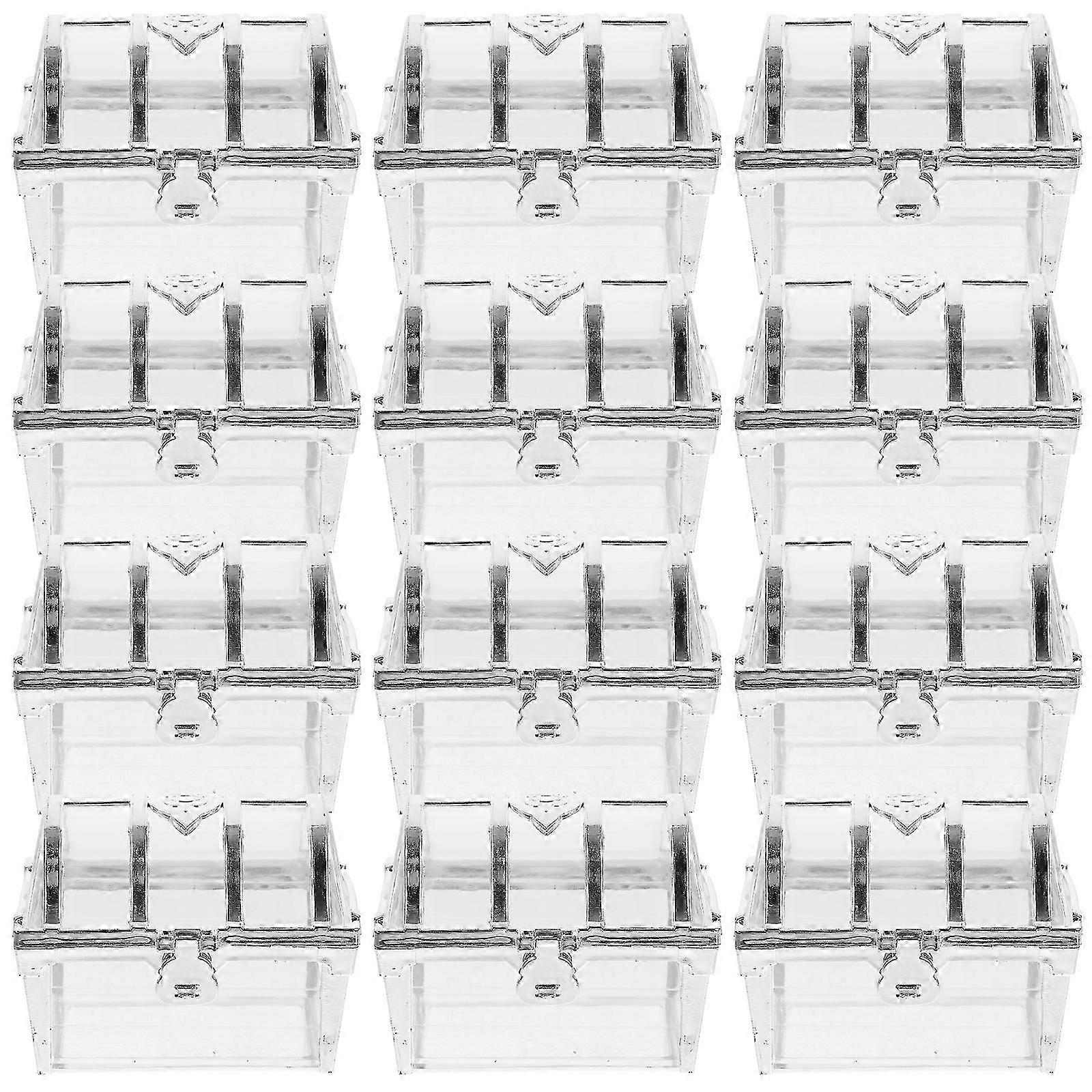 12pcs Wedding Candy Box Small Treasure Chest Chocolates Sweets Packaging Box