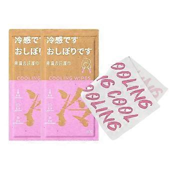 Cooling Wipes 2 Pack Extra Large Mint Herbal Towels for Heat Relief