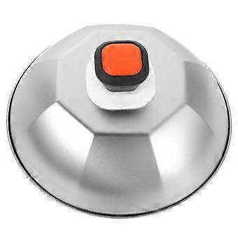 Stainless Steel Octagonal Bbq Grill Cover Dome Lid For Outdoor Camping Metal Basting Cover For Steaks Frying Pans Woks