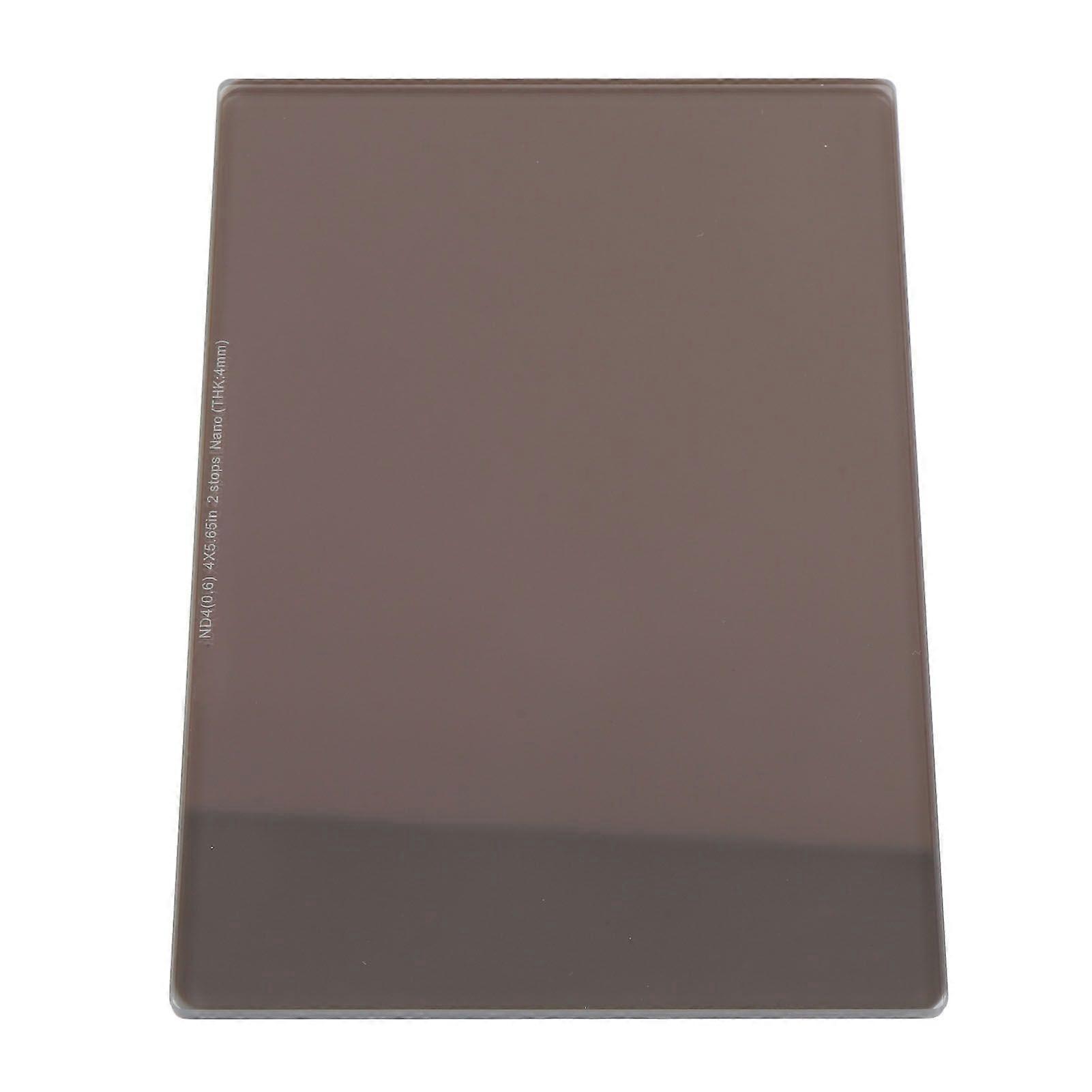 Square ND Filter 4x5.65 Inch Optical Glass HD Multi Layer Coating Rectangular Neutral Density Filter Compatible With Lens Frame Matte Box ND4