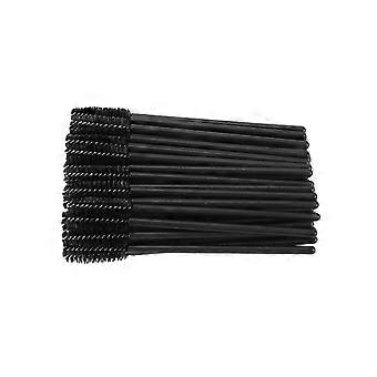 50 pcs New Professional   Eyelashes Mascara Brushes Cosmetic Brush Black