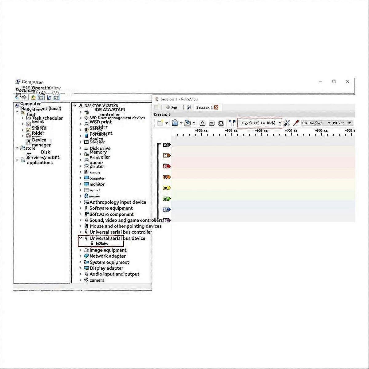 NanoDLA Logic Analyzer Kit TYPE-C SCM ARM FPGA Debugging Protocol Analyzer 24MHz SampleRate 8CH Open Source