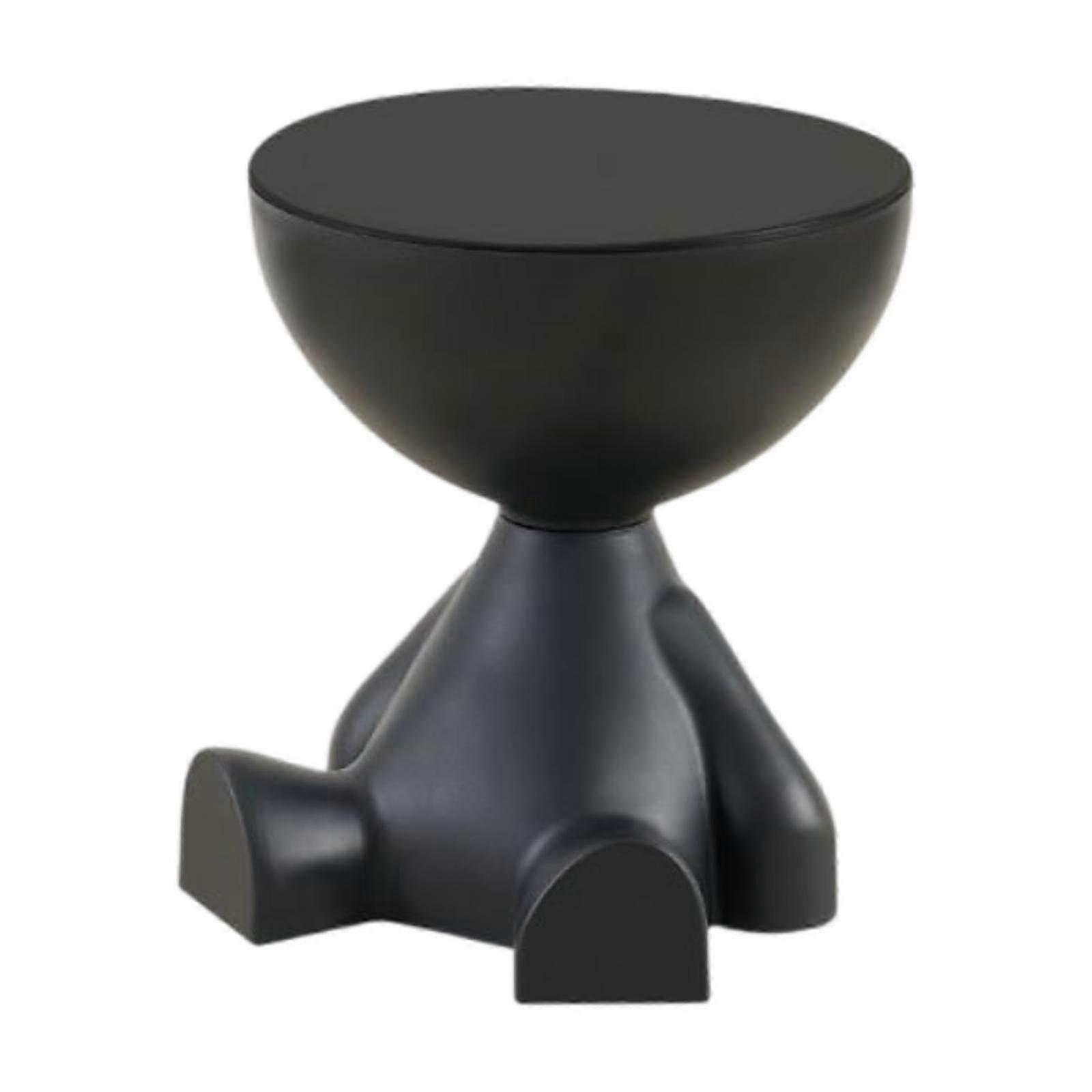 Compact sofa edge table for drinks with decorative accent design
