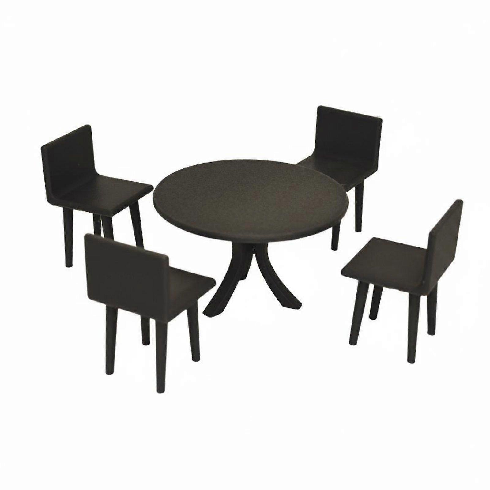 1:18 Scale Dining Set Model Display Mini Dining Set Easy DIY Scene Building