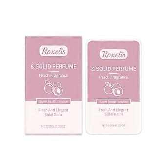 2pcs Solid Perfume, Peach Scent, Long-lasting, Portable