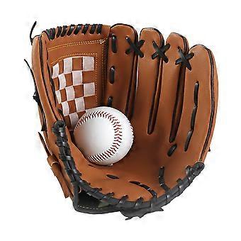 Thicken Infield Pitcher Baseball Gloves for Sports Use 3Pcs Brown Softball Gloves