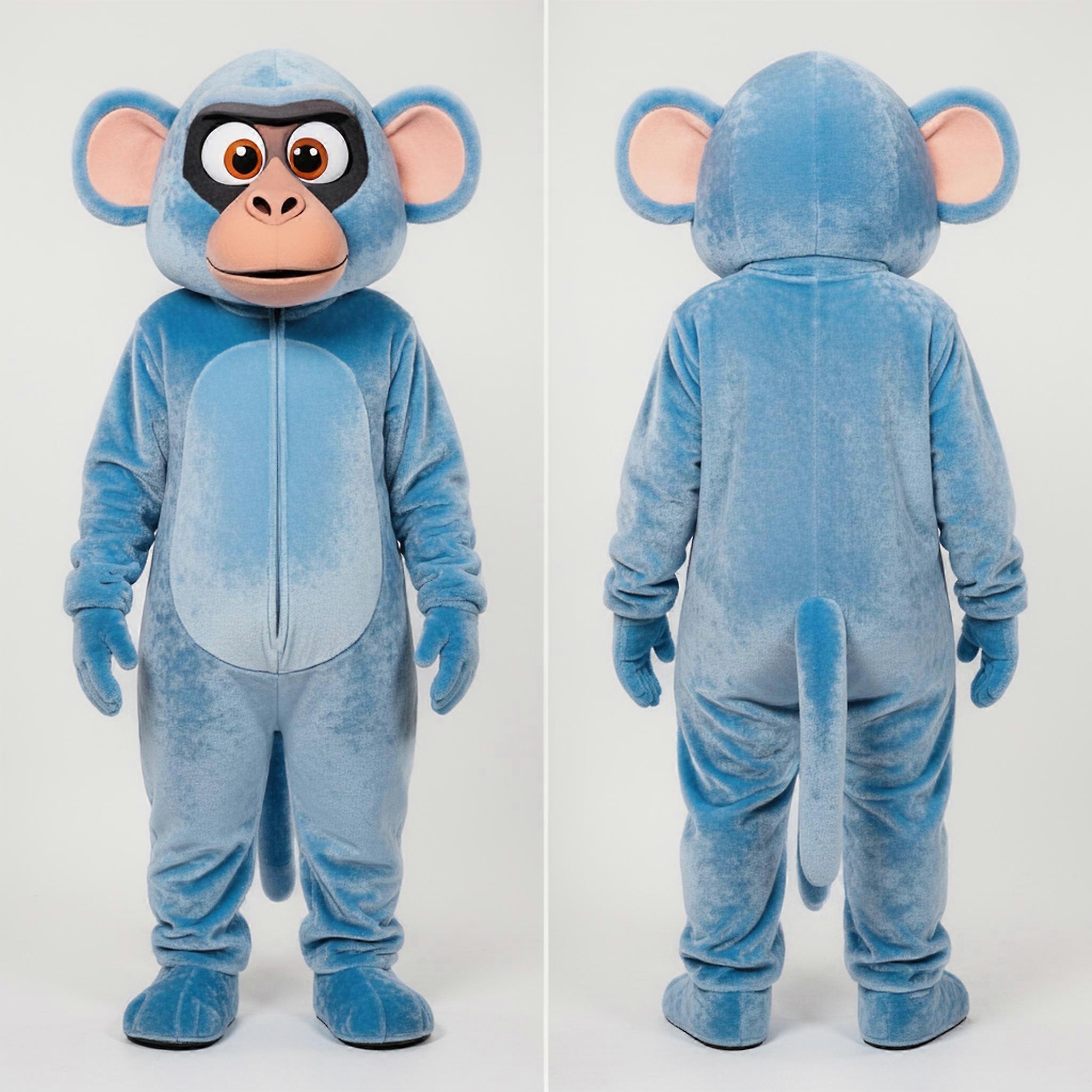 MASTICOT Sky Blue Playful Baboon Mascot