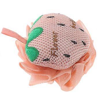 Exfoliating Body Wash Sponge for Shower 5Pcs Strawberry Double Sided Pouf