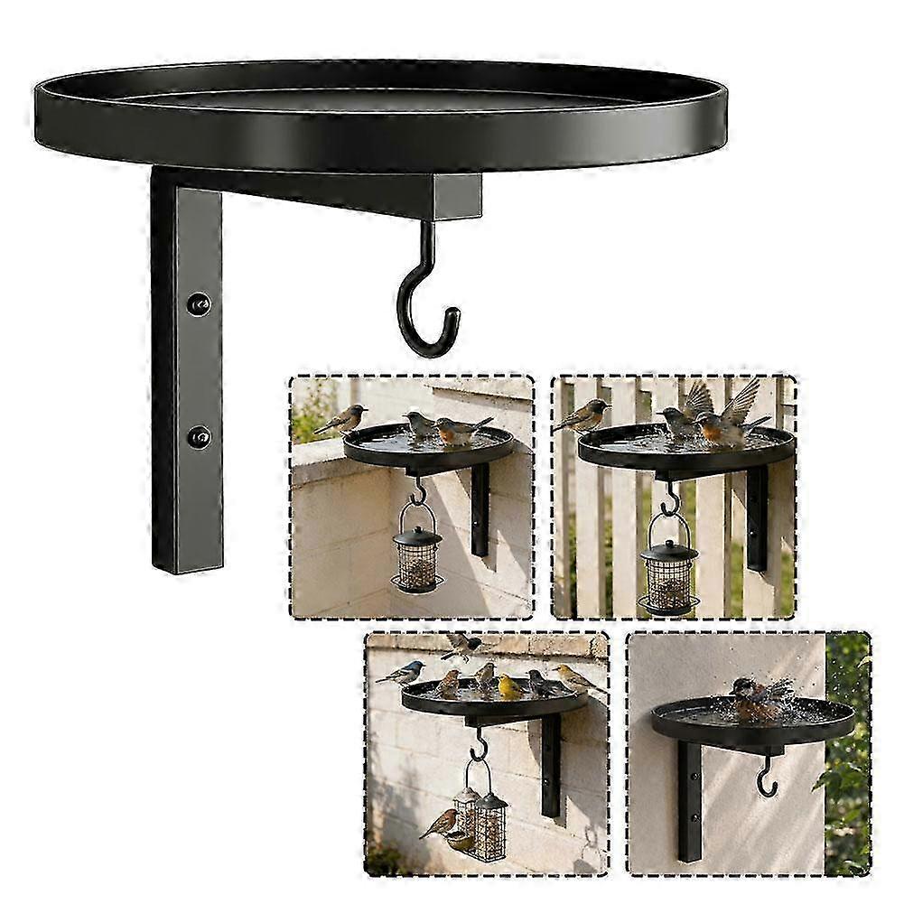 Dual-Use Rustproof Iron Bird Bath Tray
