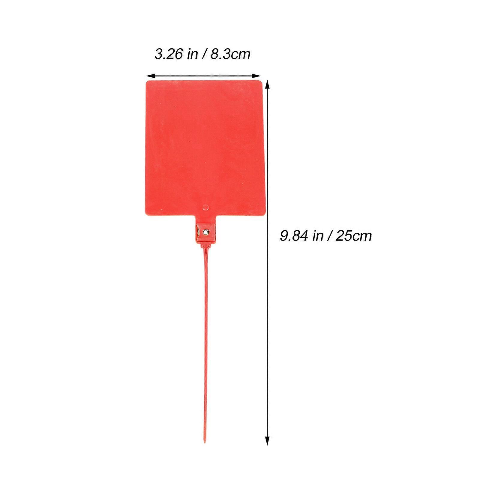 Wire Labels Plastic Cable Ties for Storage Use 100Pcs Red
