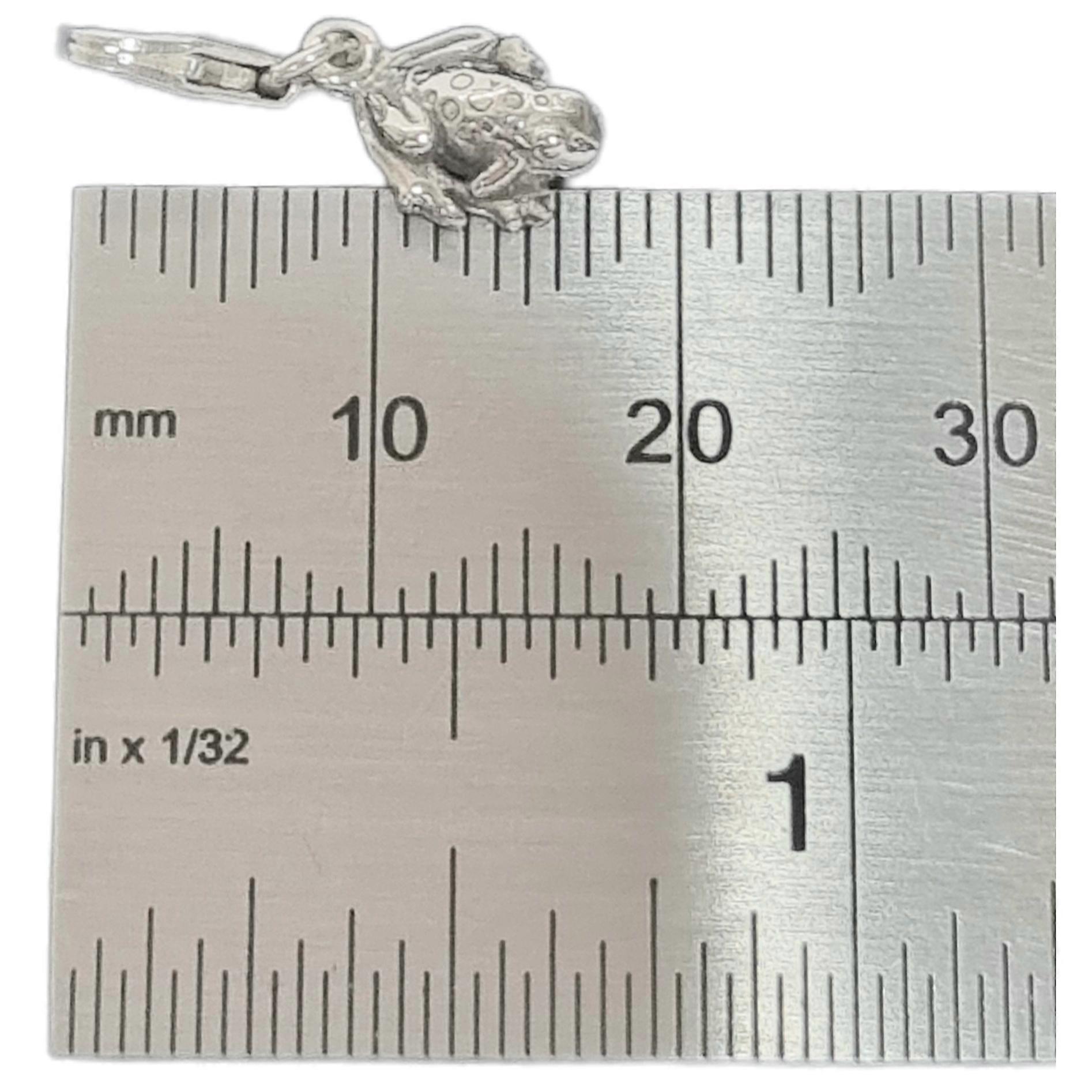 TINY Frog - Toad sterling silver clip charm .925 Toads - Frogs charms