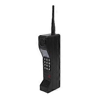Vintage mobiele telefoon rekwisiet, ouderwetse bakstenen telefoonversiering, simulatie van een retro satelliettelefoon uit de jaren 80/90, zwart_x
