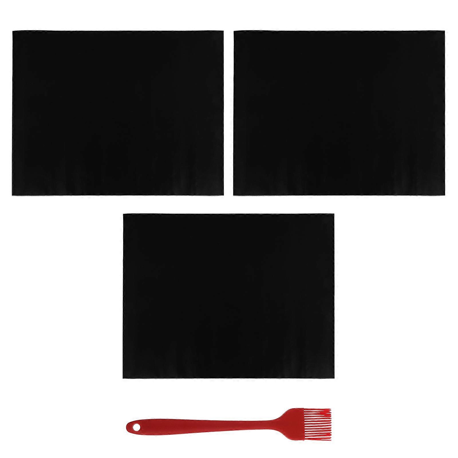 Reusable Barbecue Mat for Baking Use 12Pcs Black