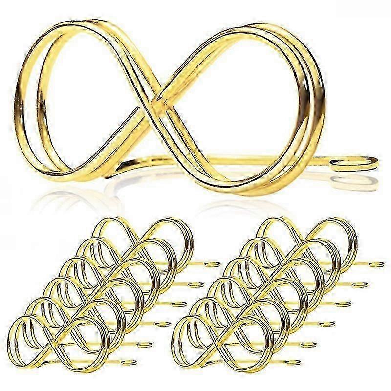 Gold Wire Table Number Clips 12 Pack