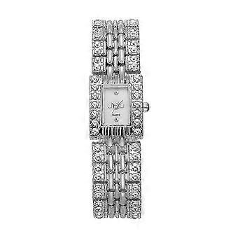 Damklocka med strass, fyrkantig urtavla, klassisk, avslappnad, kompatibel med klänning, kvartsurverk, armbandsur, smycken, accessoarer, Jikaixiang