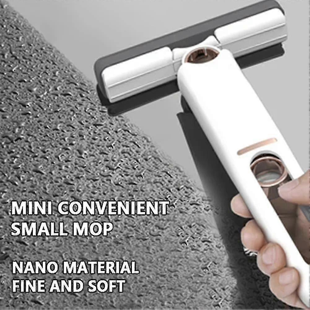 Portable Mini Squeeze Mop Hand-washable Desktop Cleaning Mini Mop Self-cleaning Mini Mop
