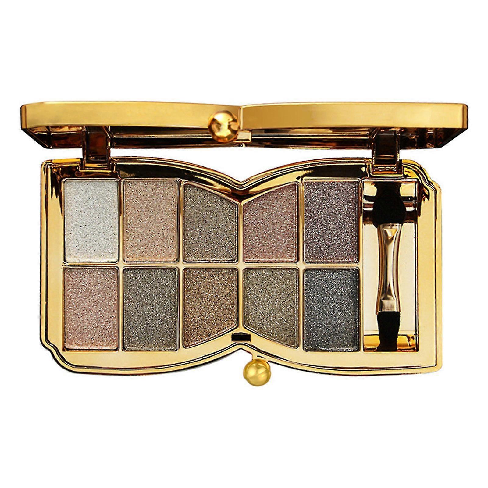 Compact 10-Color Shimmer Palette