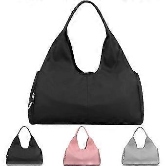 Sports Gym Bag Duffel Totes with Shoes Compartment and Wet Pocket for Women and Men, Black_HP