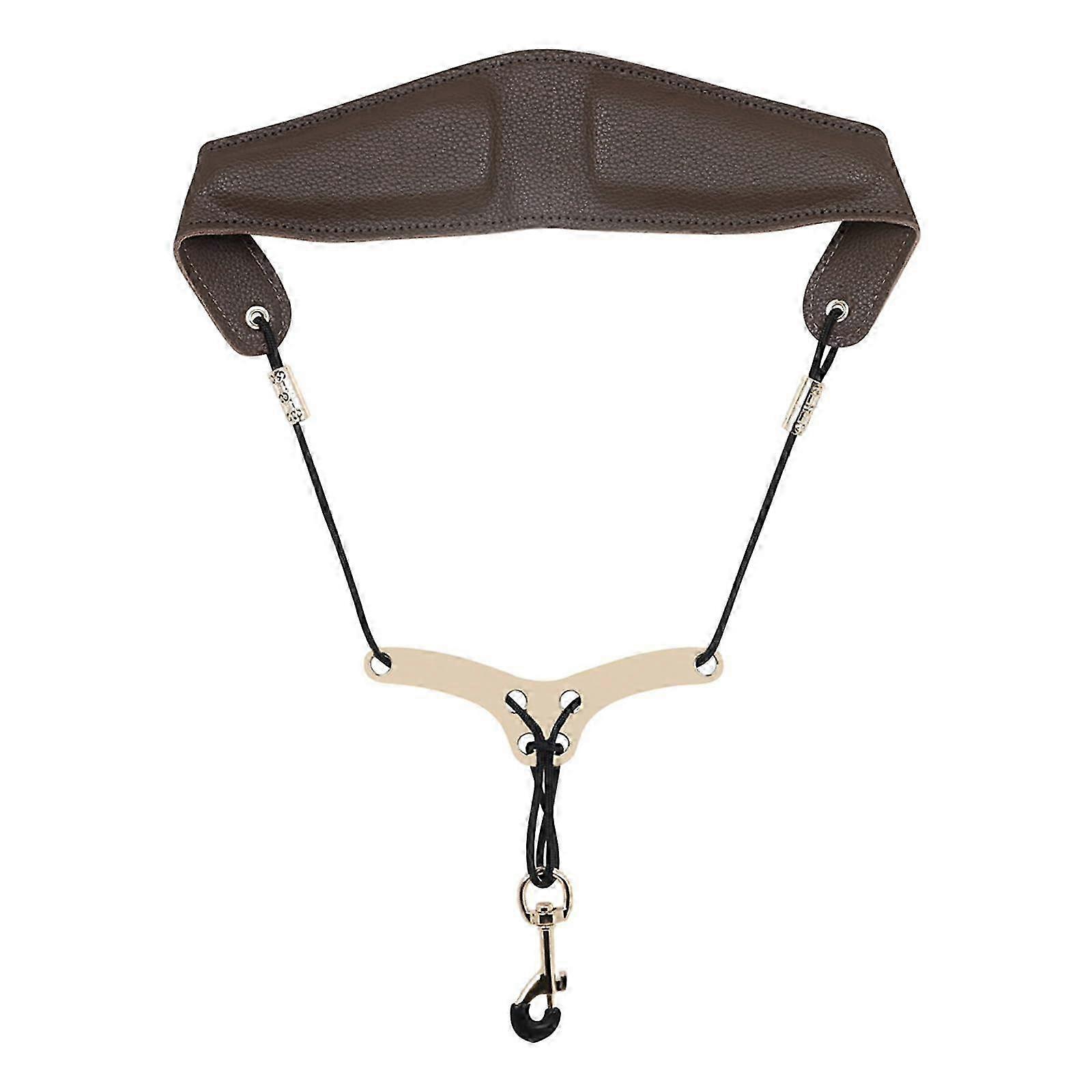 Adjustable Padded Leather Saxophone Neck Strap for Comfortable Even Weight Distribution