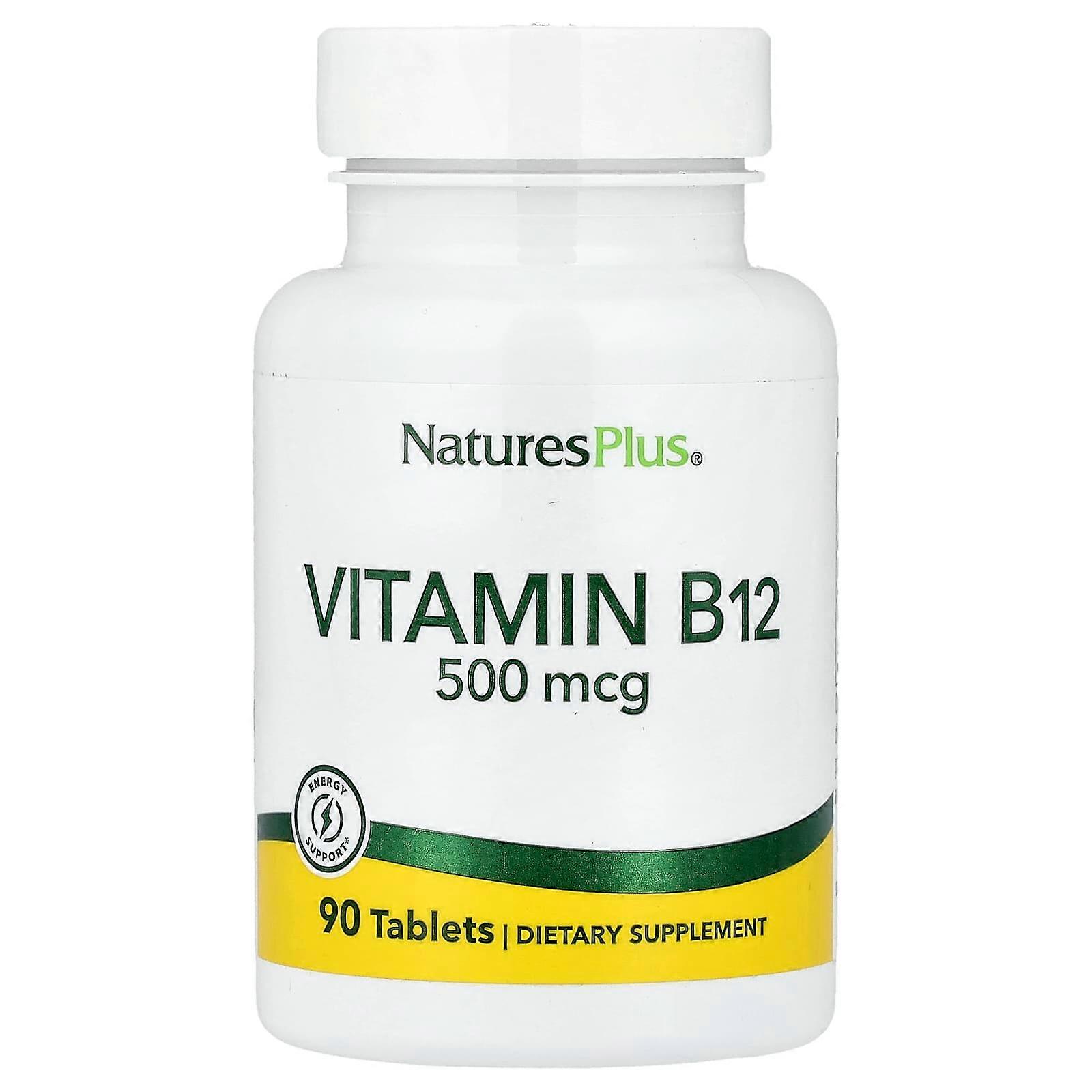 2 x NaturesPlus, Vitamin B-12, 500 mcg, 90 Tablets