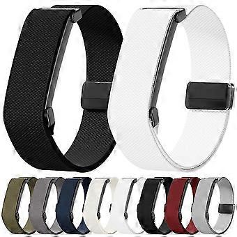 Elastic Nylon Watch Band with Magnetic Buckle, Adjustable Comfortable Replacement Strap, Compatible with Google Fitbit Air